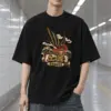 "Sunset Large Bird" Men's Oversized Heavyweight Crewneck T-Shirt