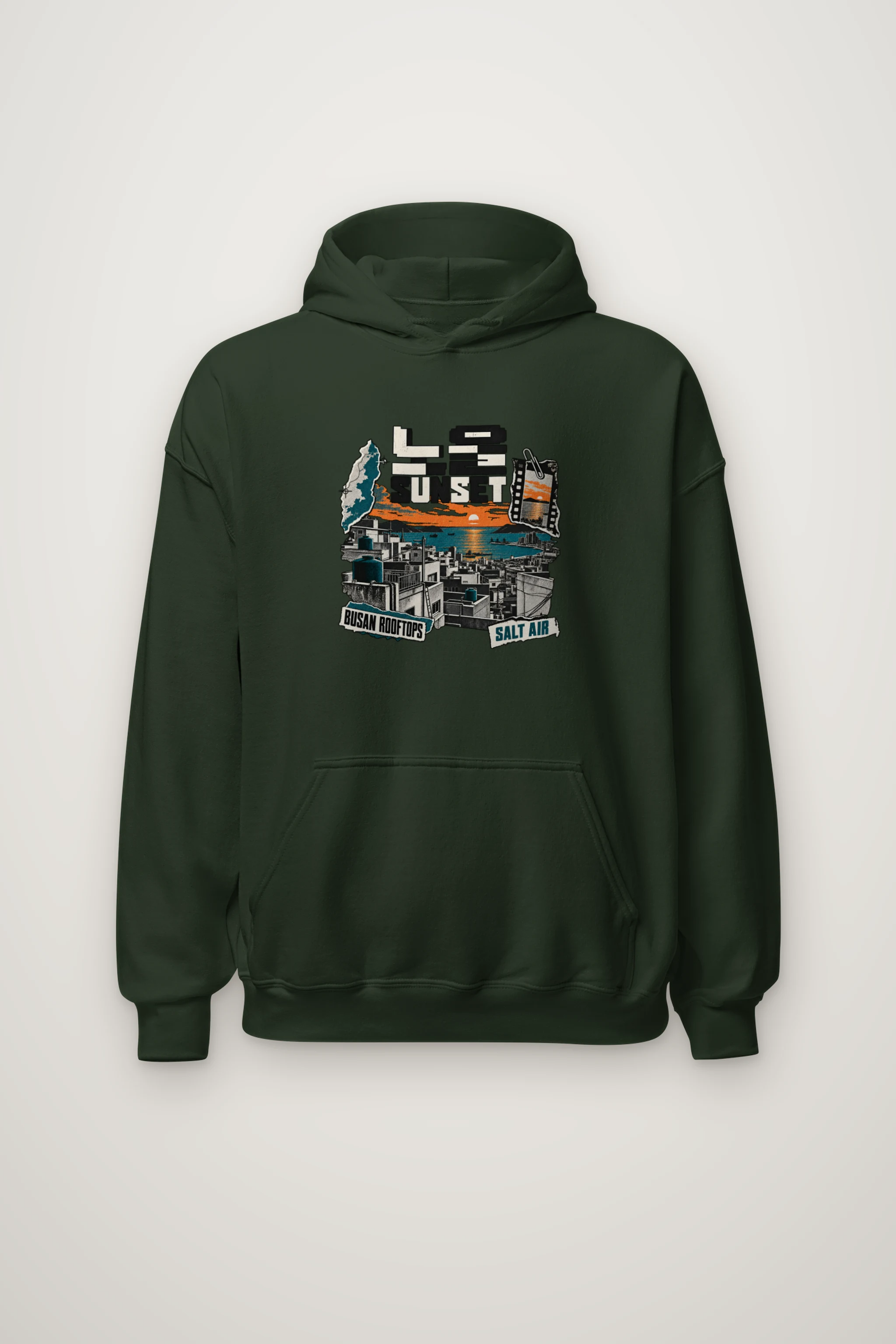 "Sunset Rooftops" Heavy Blend Unisex Pullover Hoodie