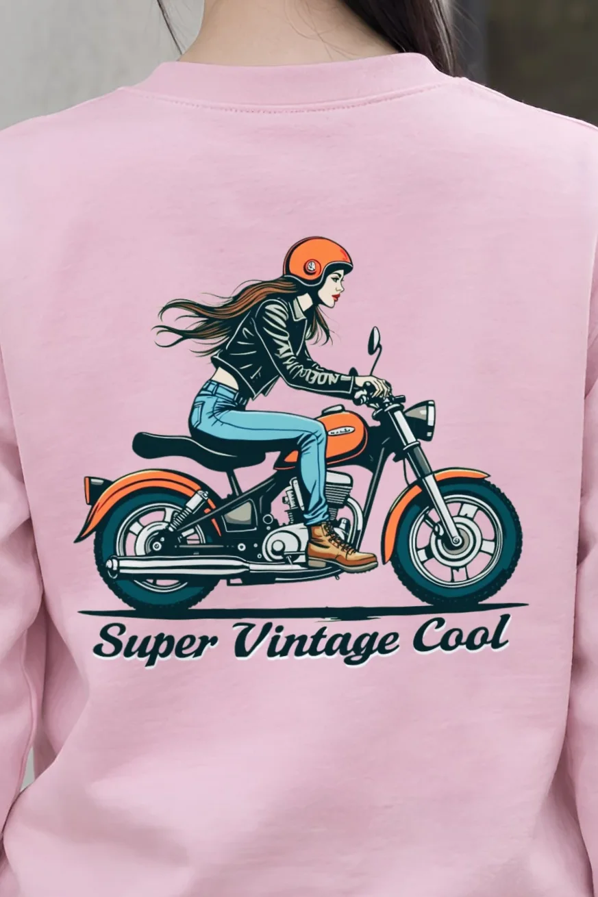 "Super Vintage Cool" 1 Crewneck Sweatshirt - the graphic up close