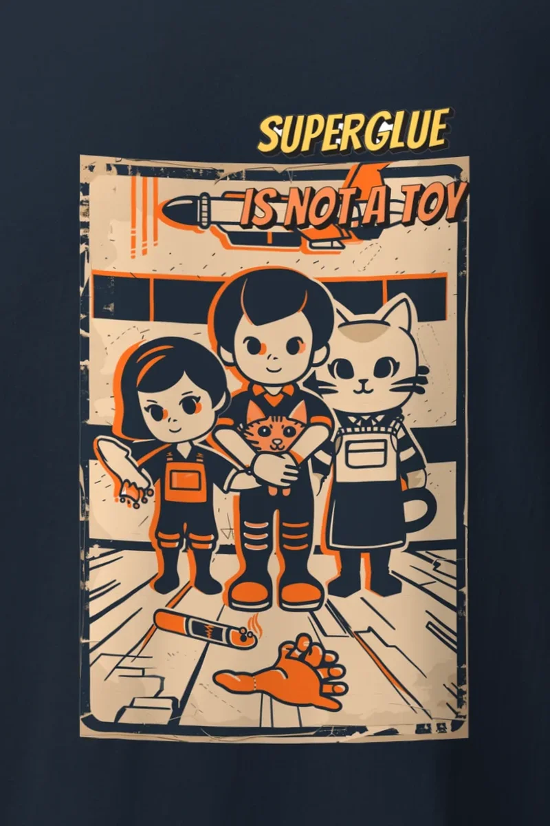 "Superglue Is Not a Toy" Heavyweight Unisex Crewneck T-shirt