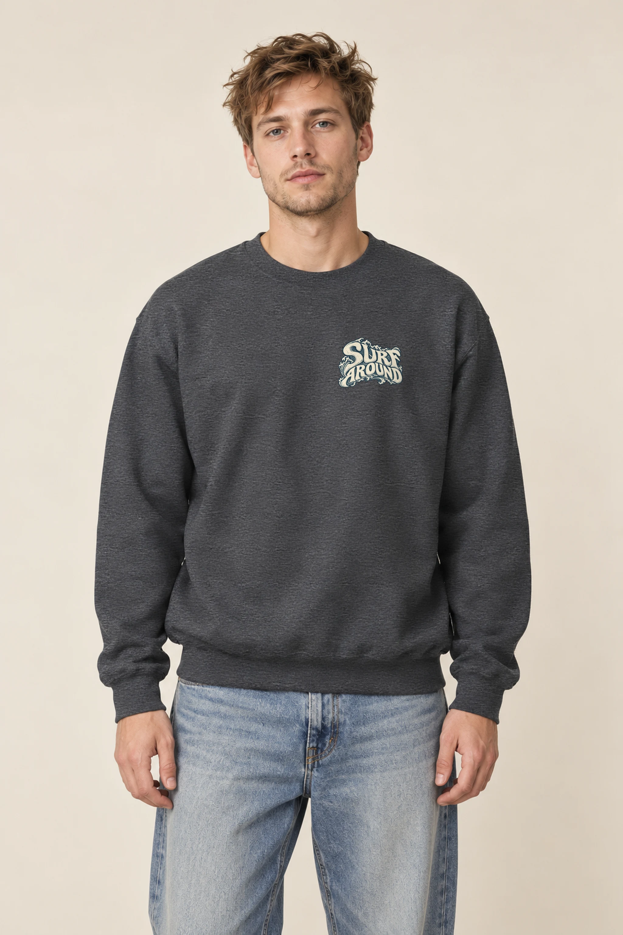 "Surf Around The Rocks" 1 Crewneck Sweatshirt