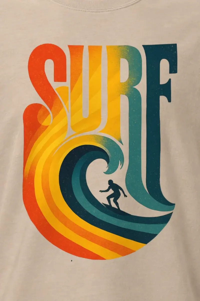 "Surf Break" Heavyweight Unisex Crewneck T-shirt