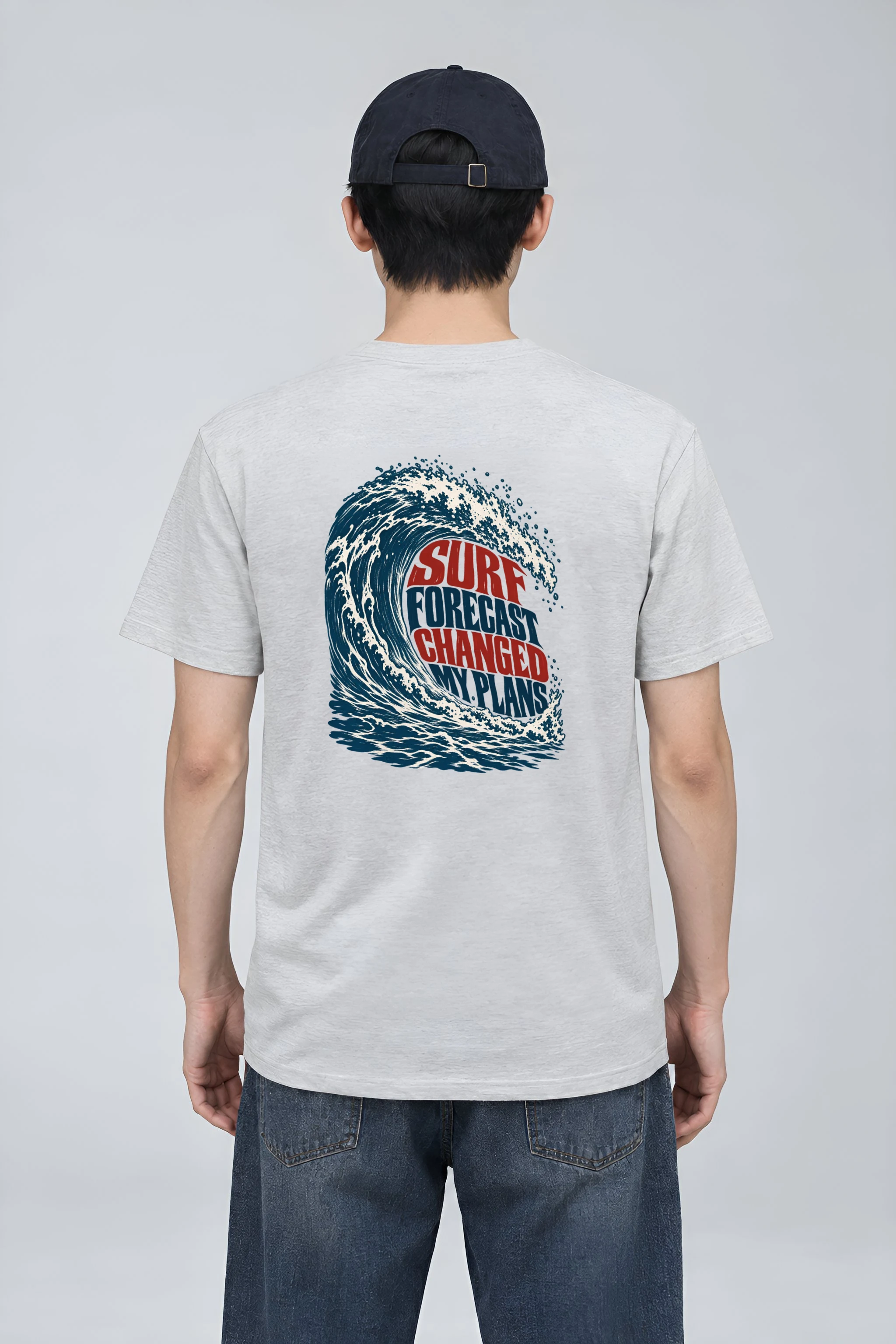"Surf Forecast Changed My Plans" Heavyweight Unisex Crewneck T-shirt