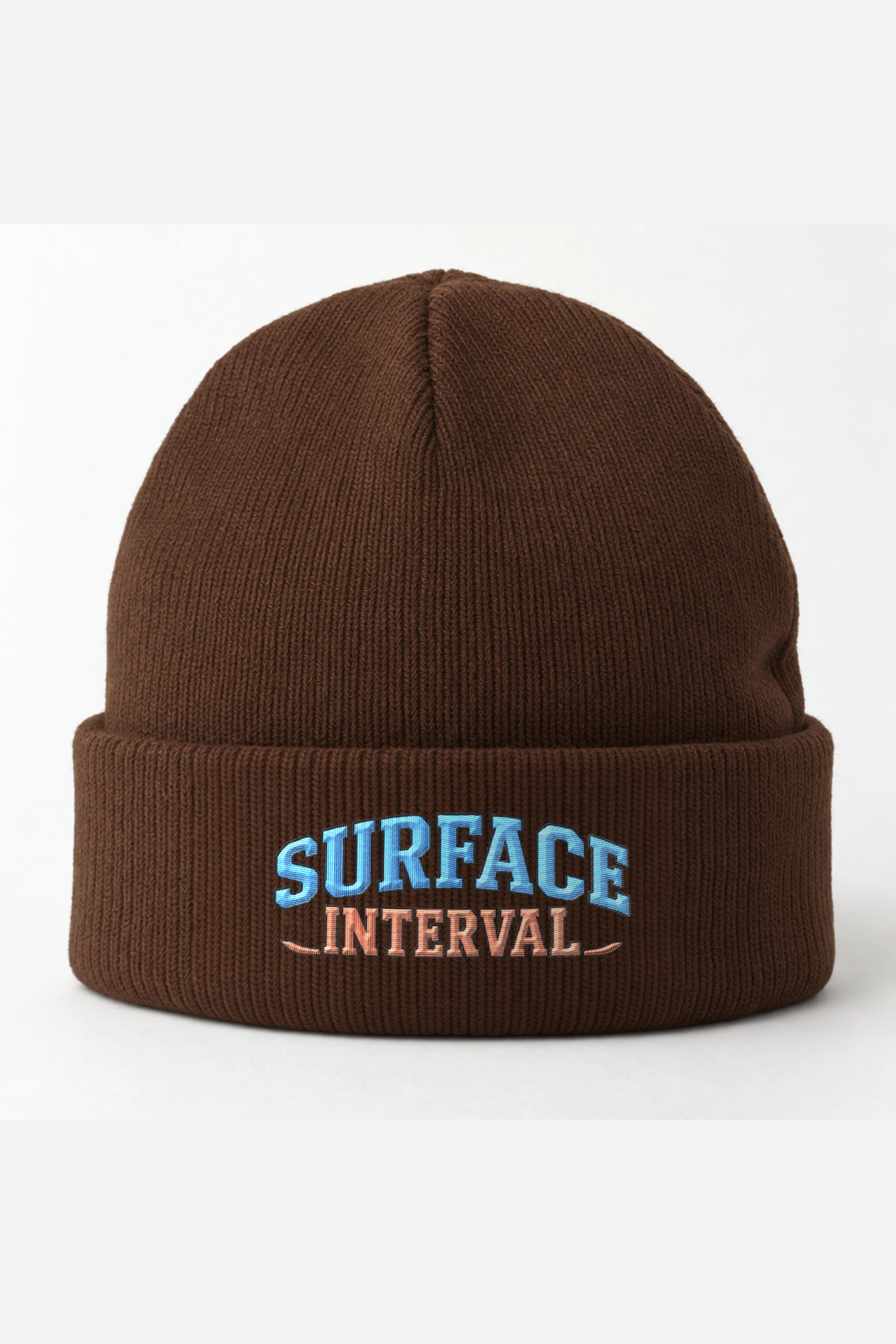 "Surface Interval" Cuffed Beanie · Embroidered