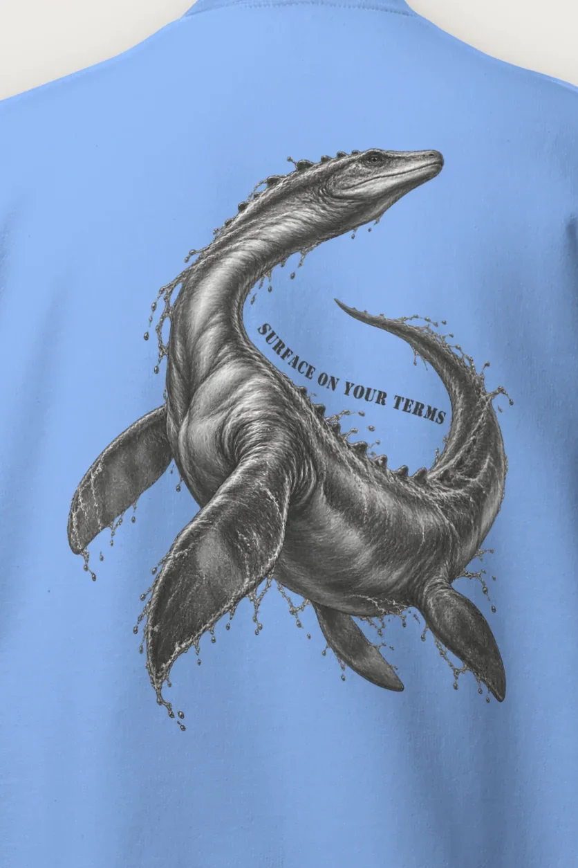 "Surface on Your Terms" Heavy Blend Unisex Crewneck Sweatshirt - the graphic up close