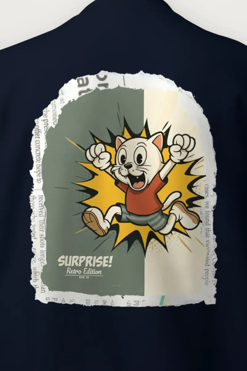 "Surprise Cat Hero" Heavy Blend Unisex Crewneck Sweatshirt