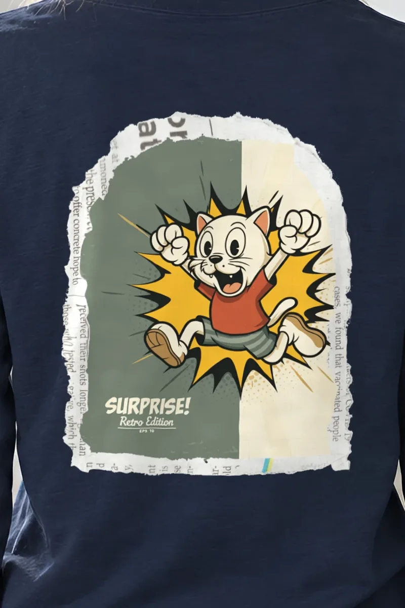 "Surprise Retro Edition" Unisex Longsleeve T-shirt - the graphic up close