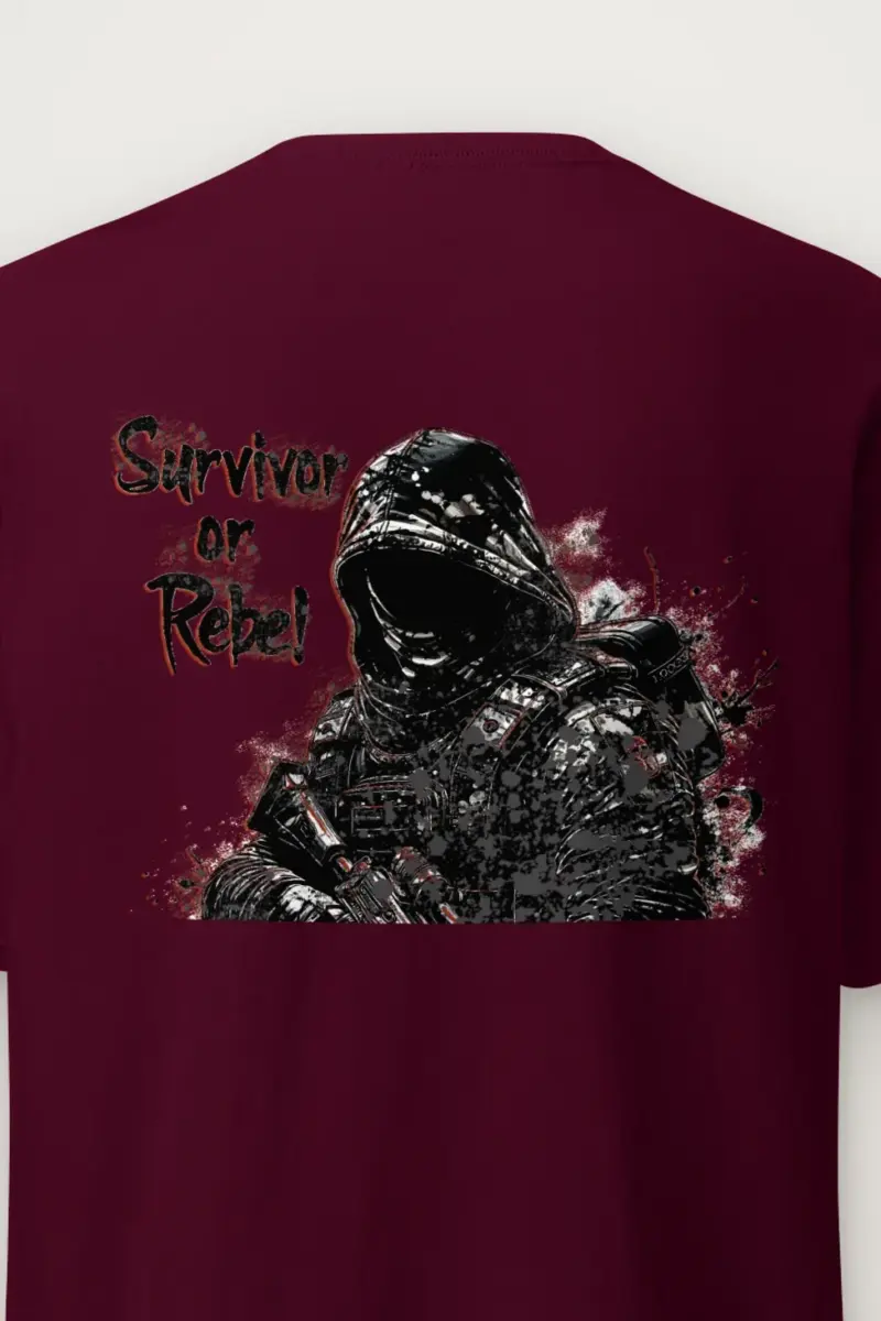 "Survivor Or Rebel" Heavyweight Unisex Crewneck T-shirt