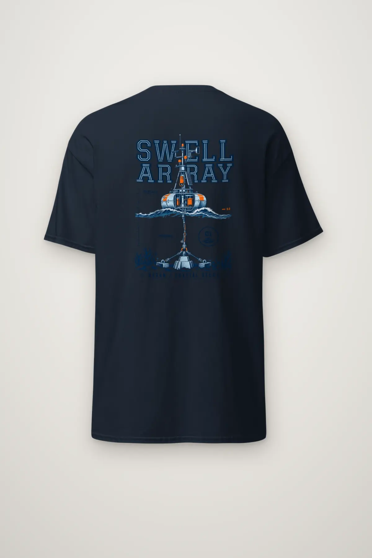 "Swell Array Busan Coastal Study" Heavyweight Unisex Crewneck T-shirt