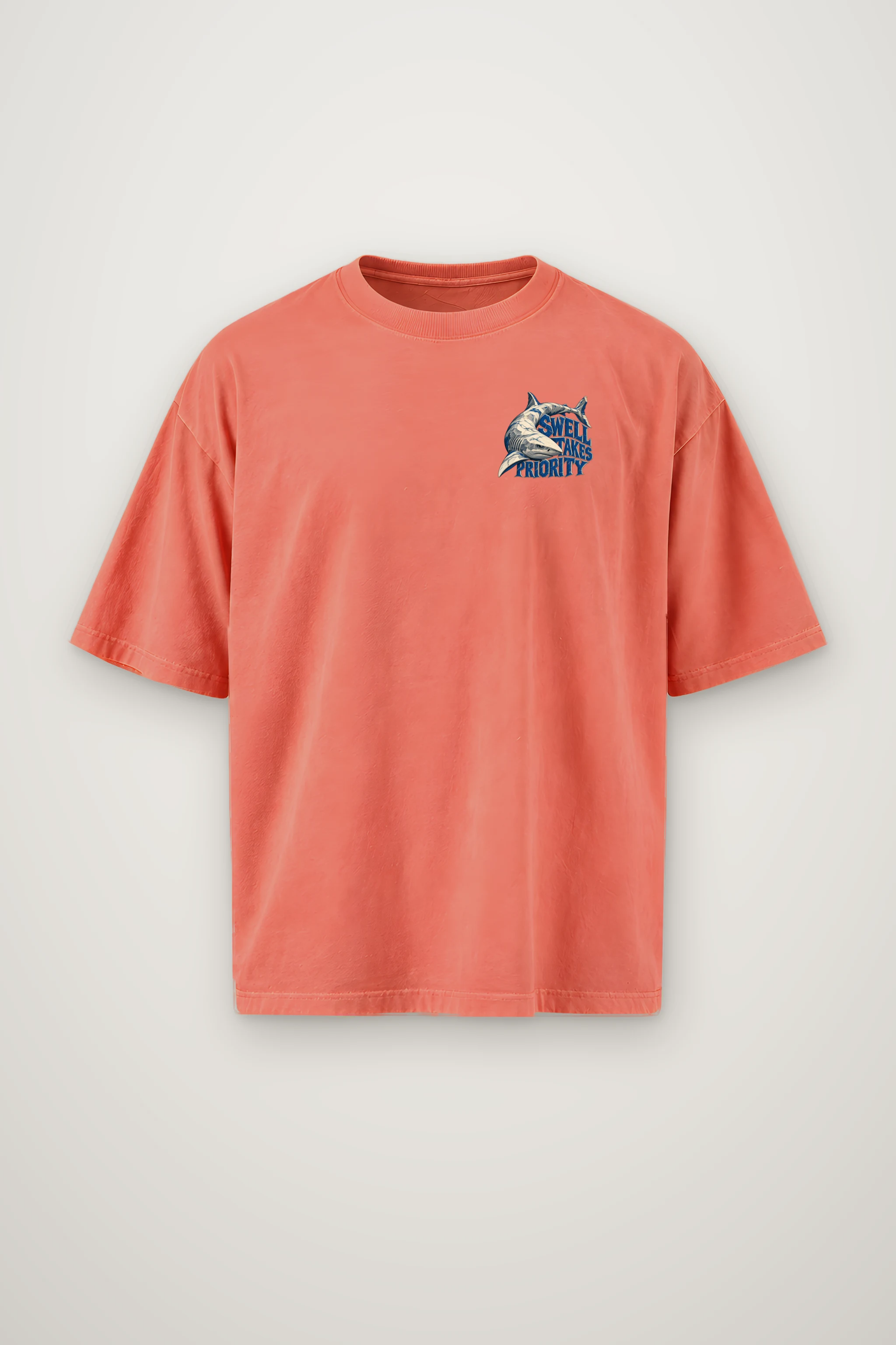 "Swell Takes Priority" Men's Oversized Heavyweight Crewneck T-Shirt
