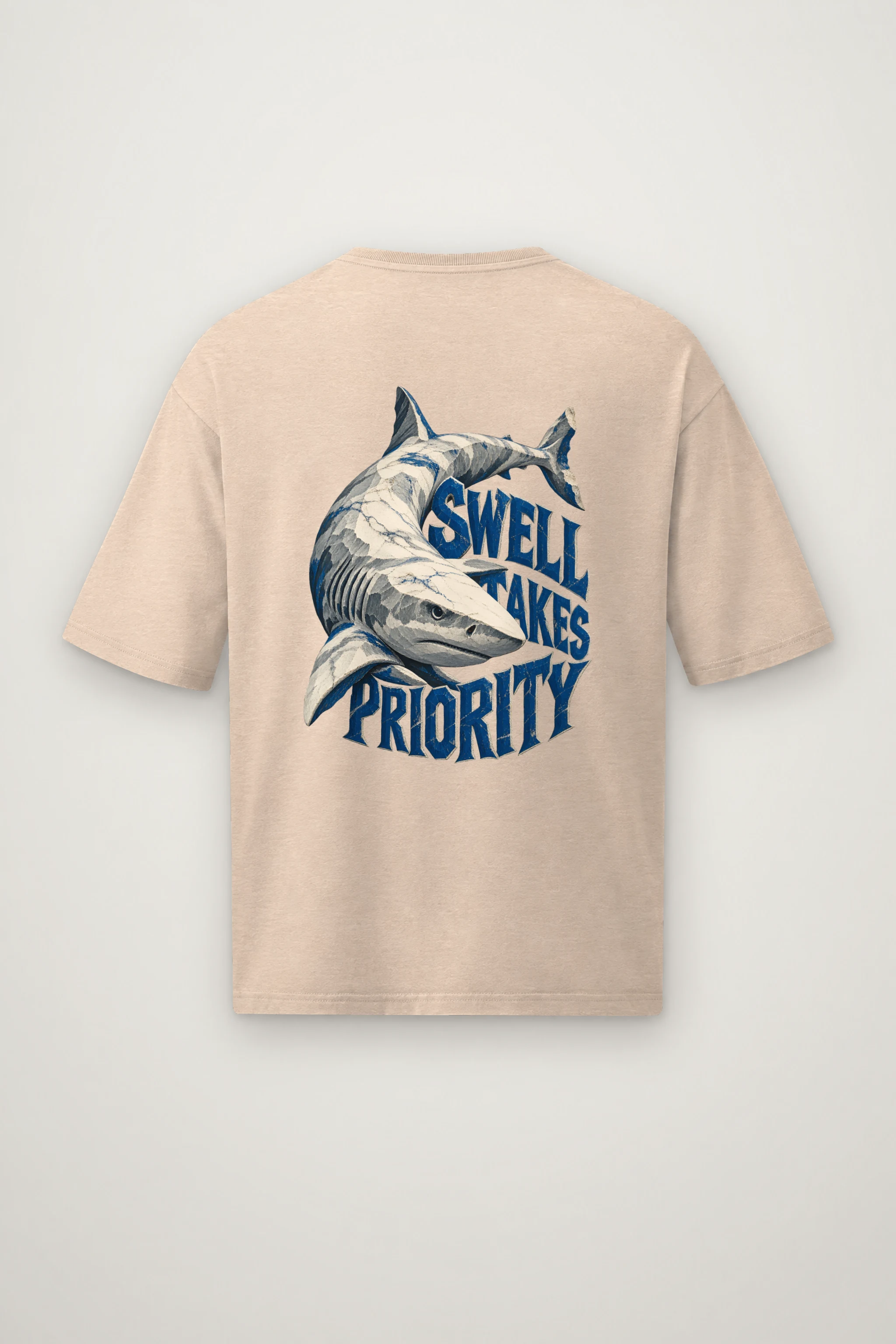 "Swell Takes Priority" Men's Oversized Heavyweight Crewneck T-Shirt