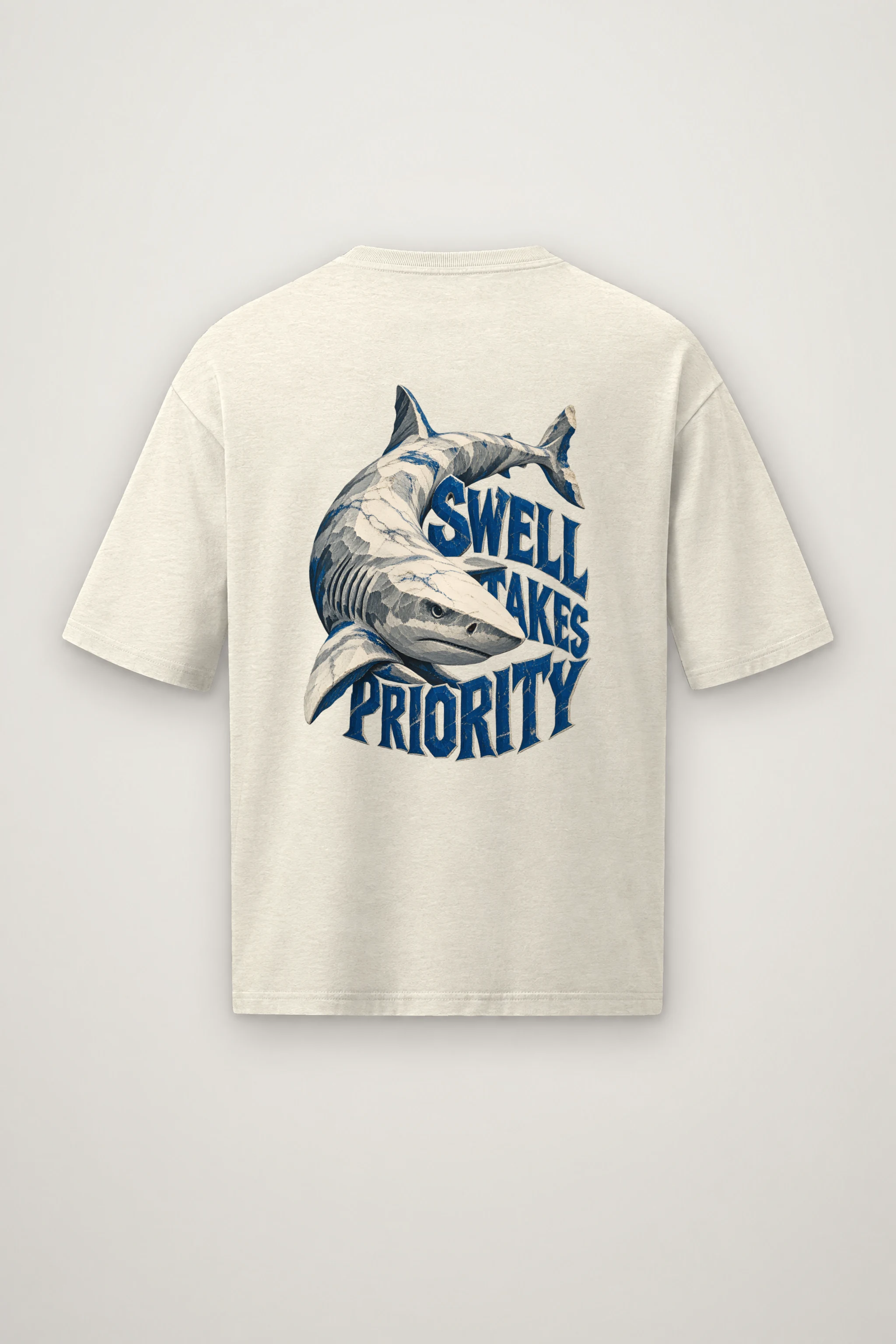 "Swell Takes Priority" Men's Oversized Heavyweight Crewneck T-Shirt