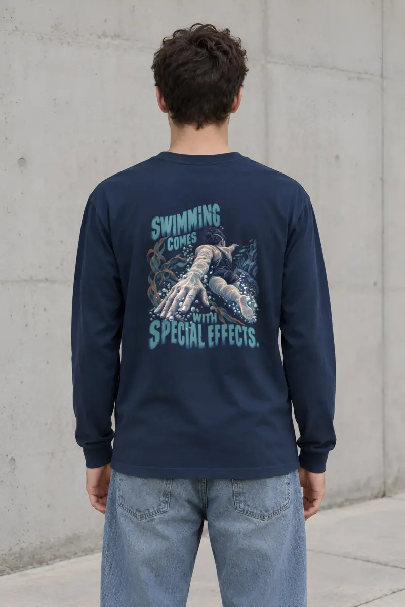 “Swimming Comes With Special Effects” Unisex Longsleeve T-shirt