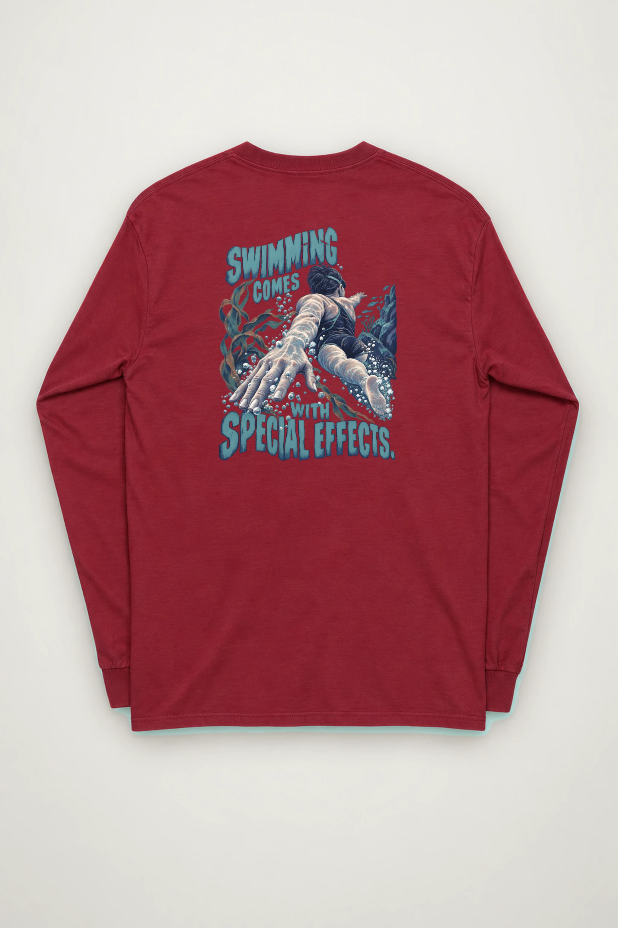 "Swimming Comes With Special Effects" Unisex Longsleeve T-shirt