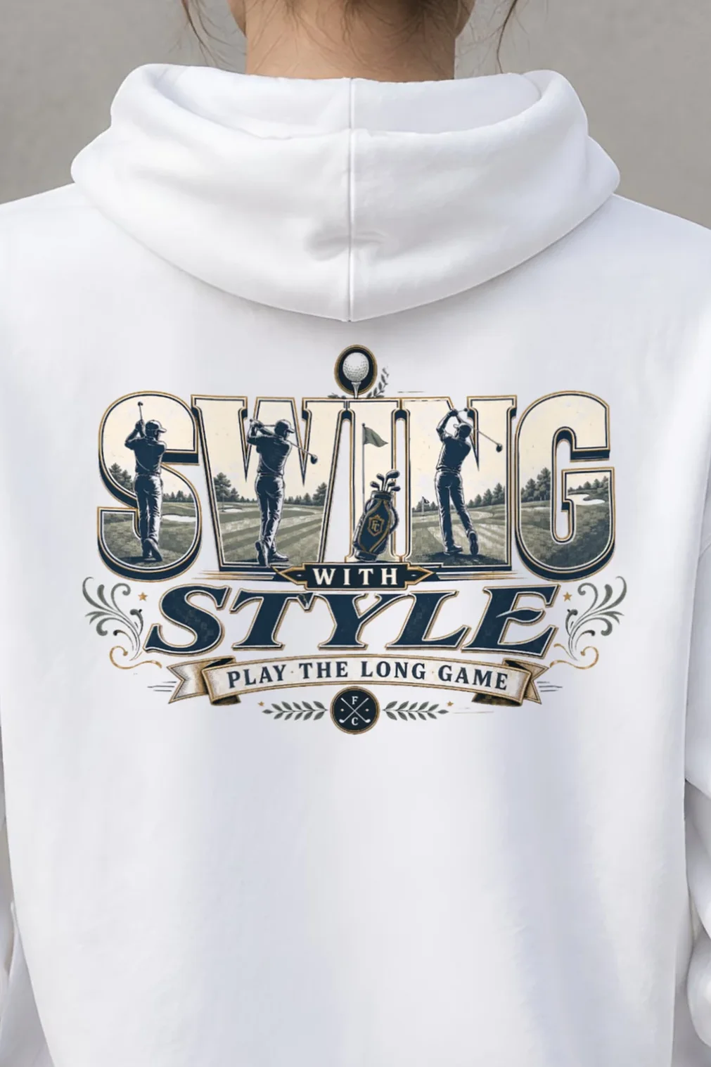 "Swing With Style" Heavy Blend Unisex Pullover Hoodie