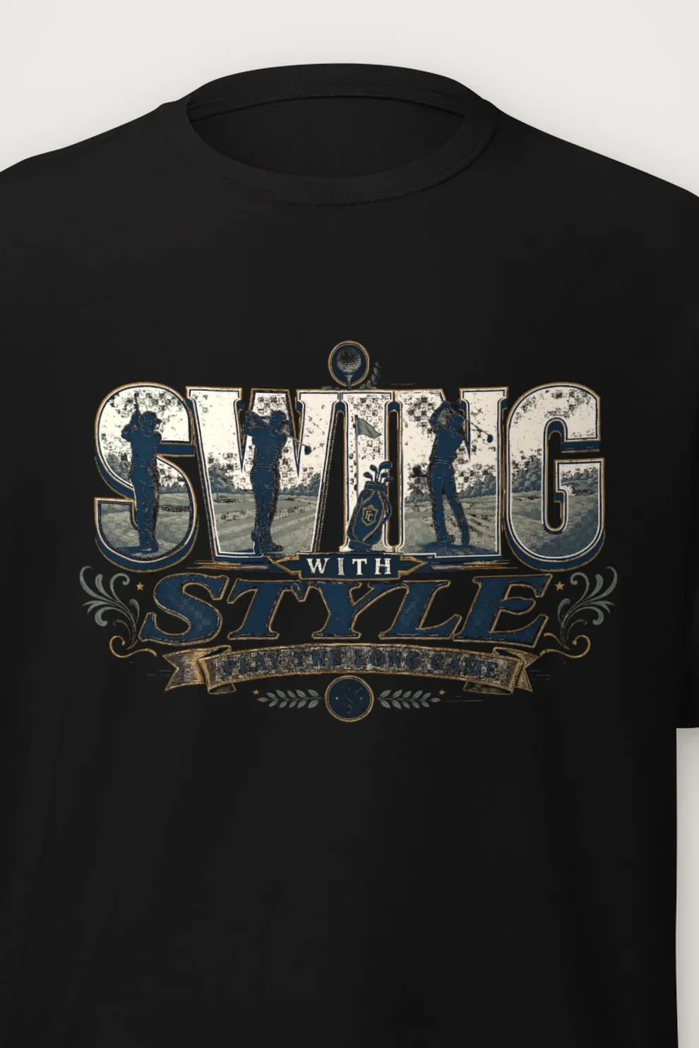"Swing With Style" Heavyweight Unisex Crewneck T-shirt