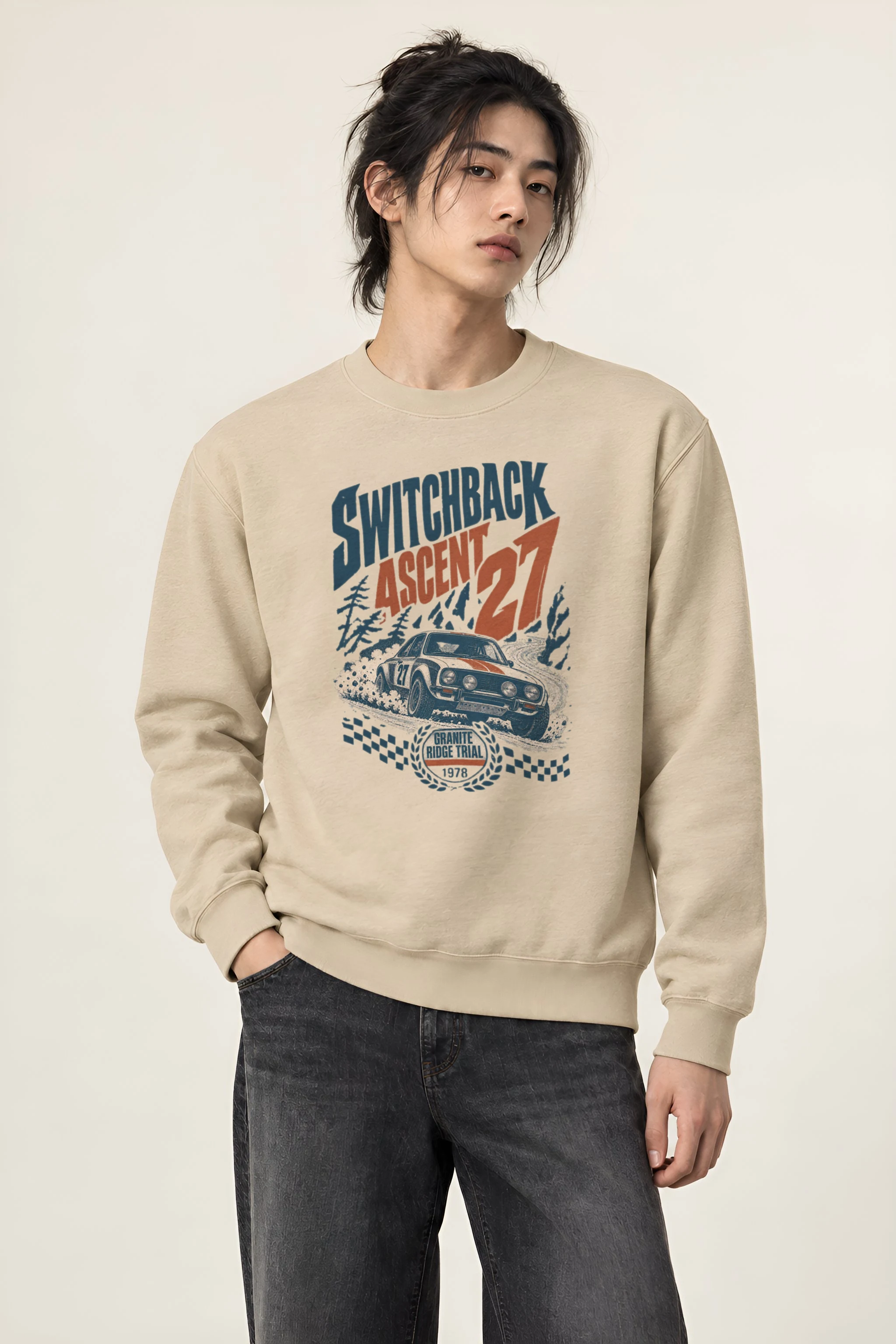 "Switchback Ascent 27" Heavy Blend Unisex Crewneck Sweatshirt