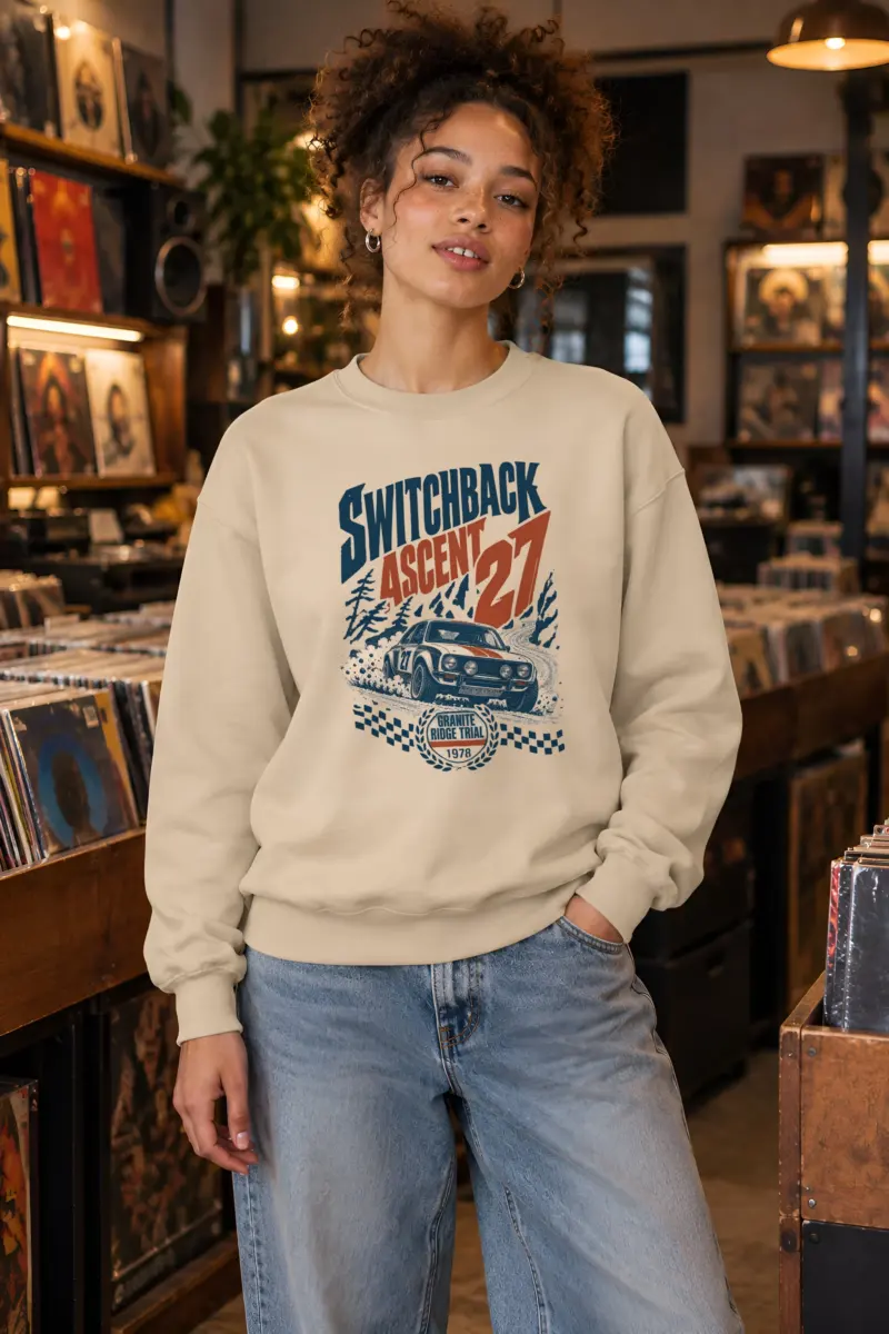 "Switchback Ascent 27" Heavy Blend Unisex Crewneck Sweatshirt