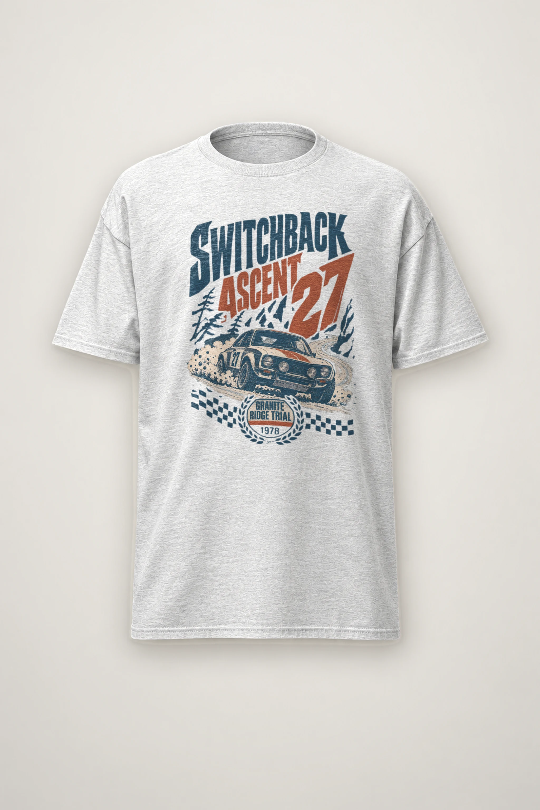 "Switchback Ascent" Heavyweight Unisex Crewneck T-shirt