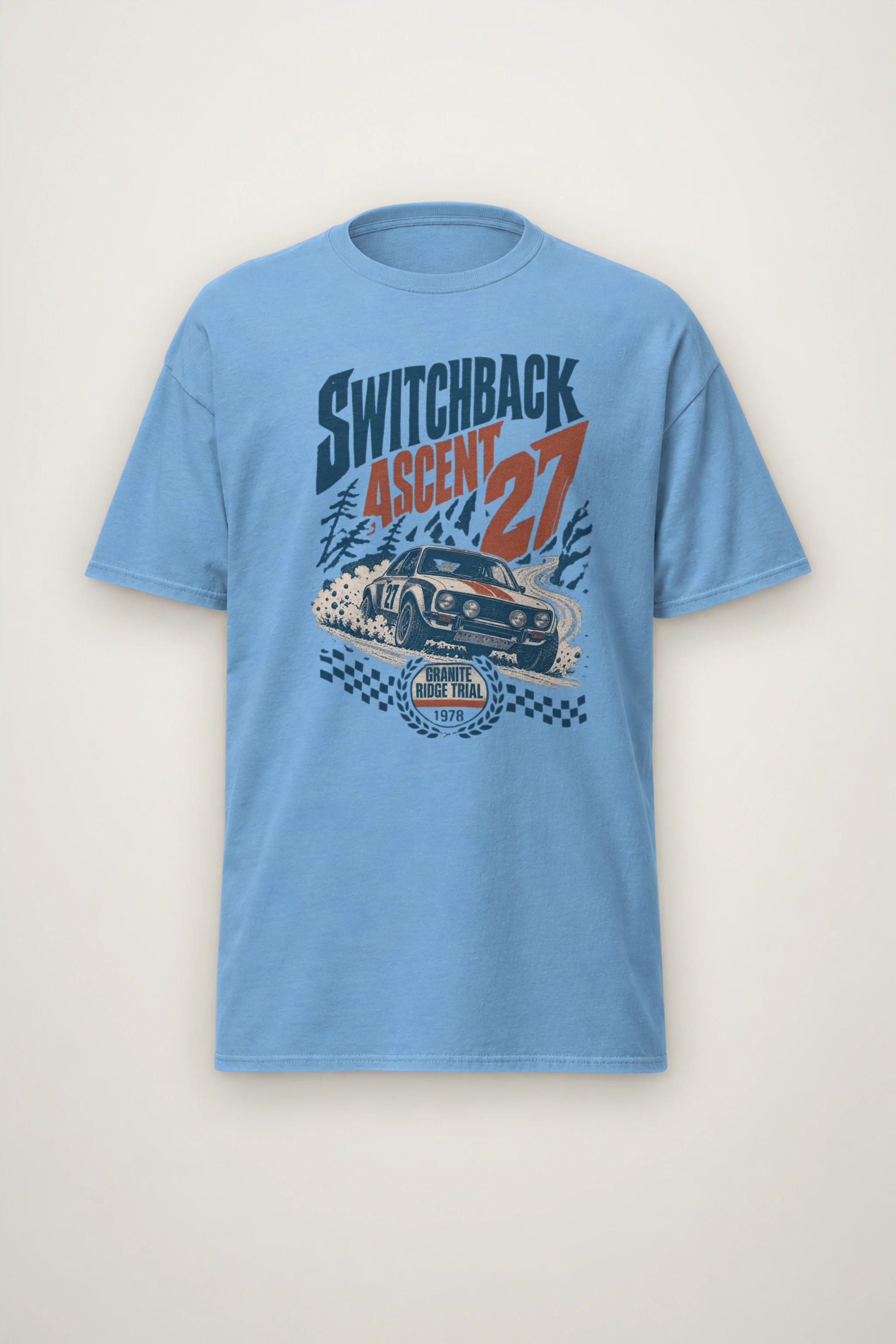 "Switchback Ascent" Heavyweight Unisex Crewneck T-shirt