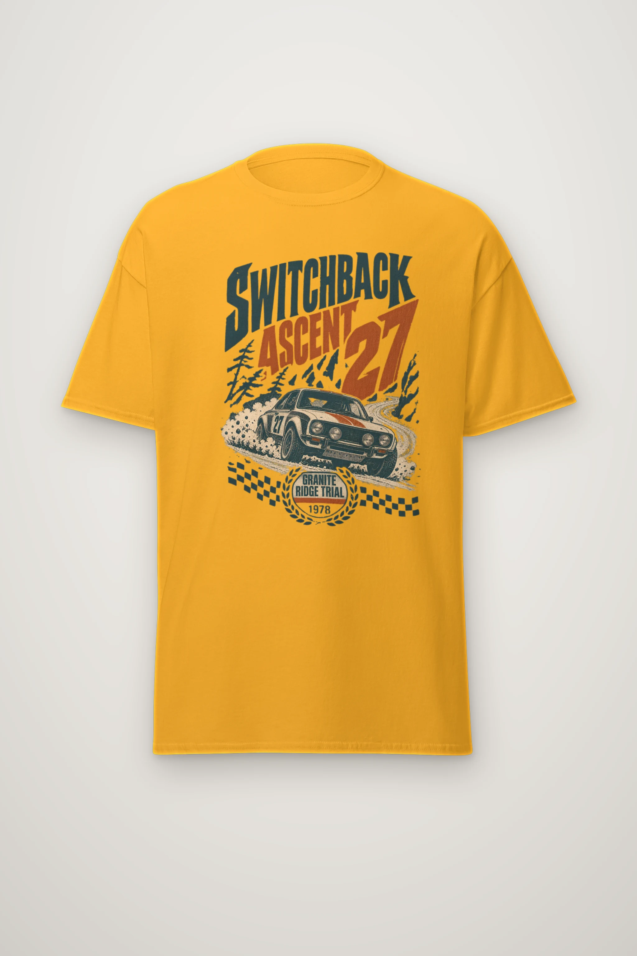 "Switchback Ascent" Heavyweight Unisex Crewneck T-shirt