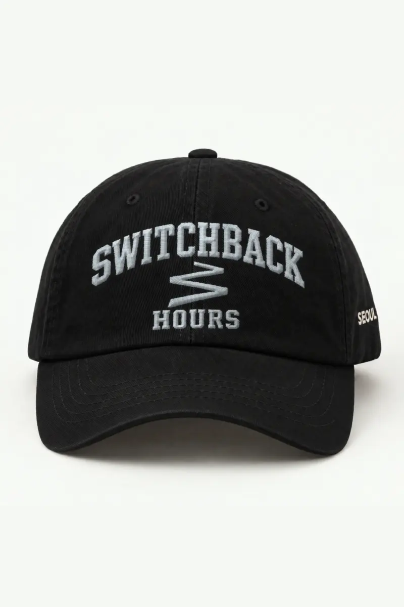 "Switchback Hours" Classic Dad Hat · Embroidered — black/cap-front