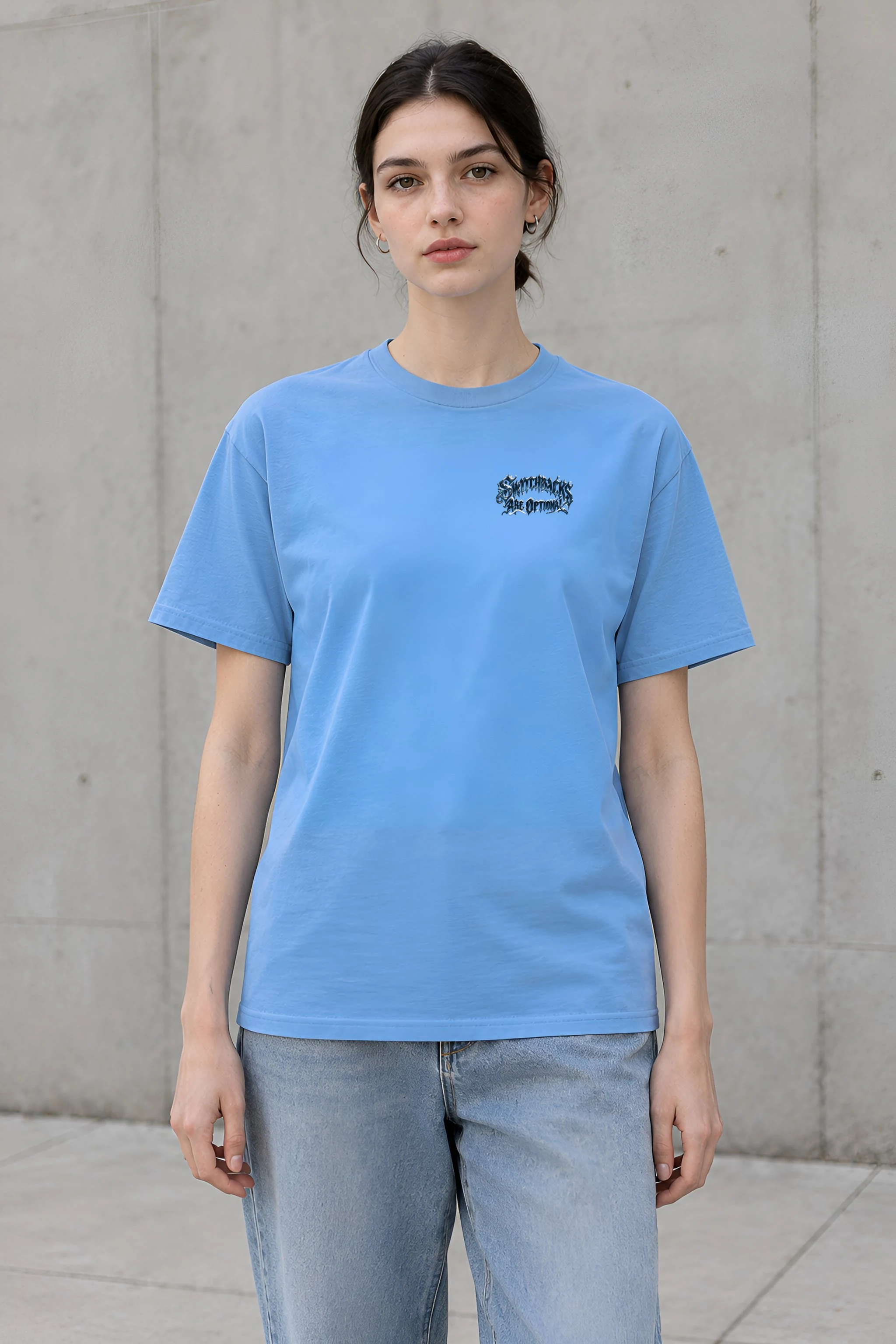 "Switchbacks Are Optional" Heavyweight Unisex Crewneck T-shirt