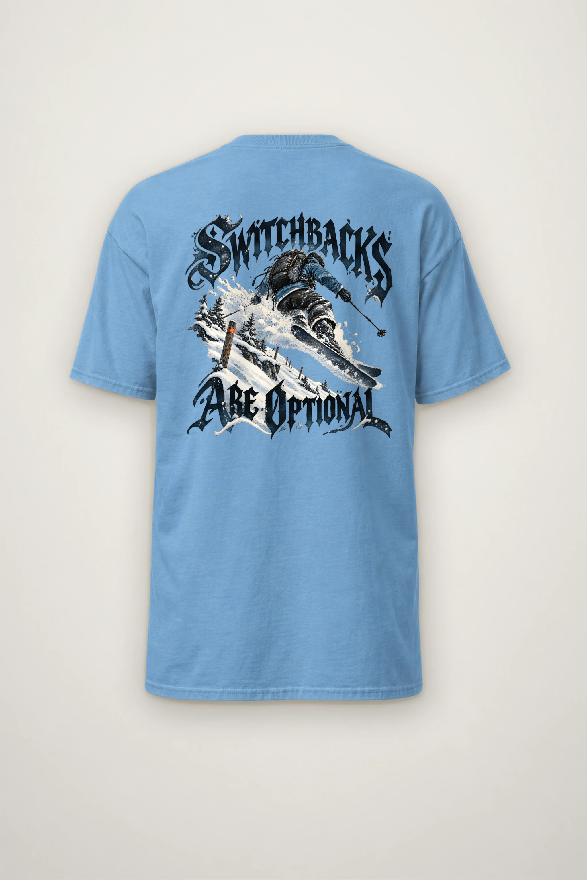 "Switchbacks Are Optional" Heavyweight Unisex Crewneck T-shirt