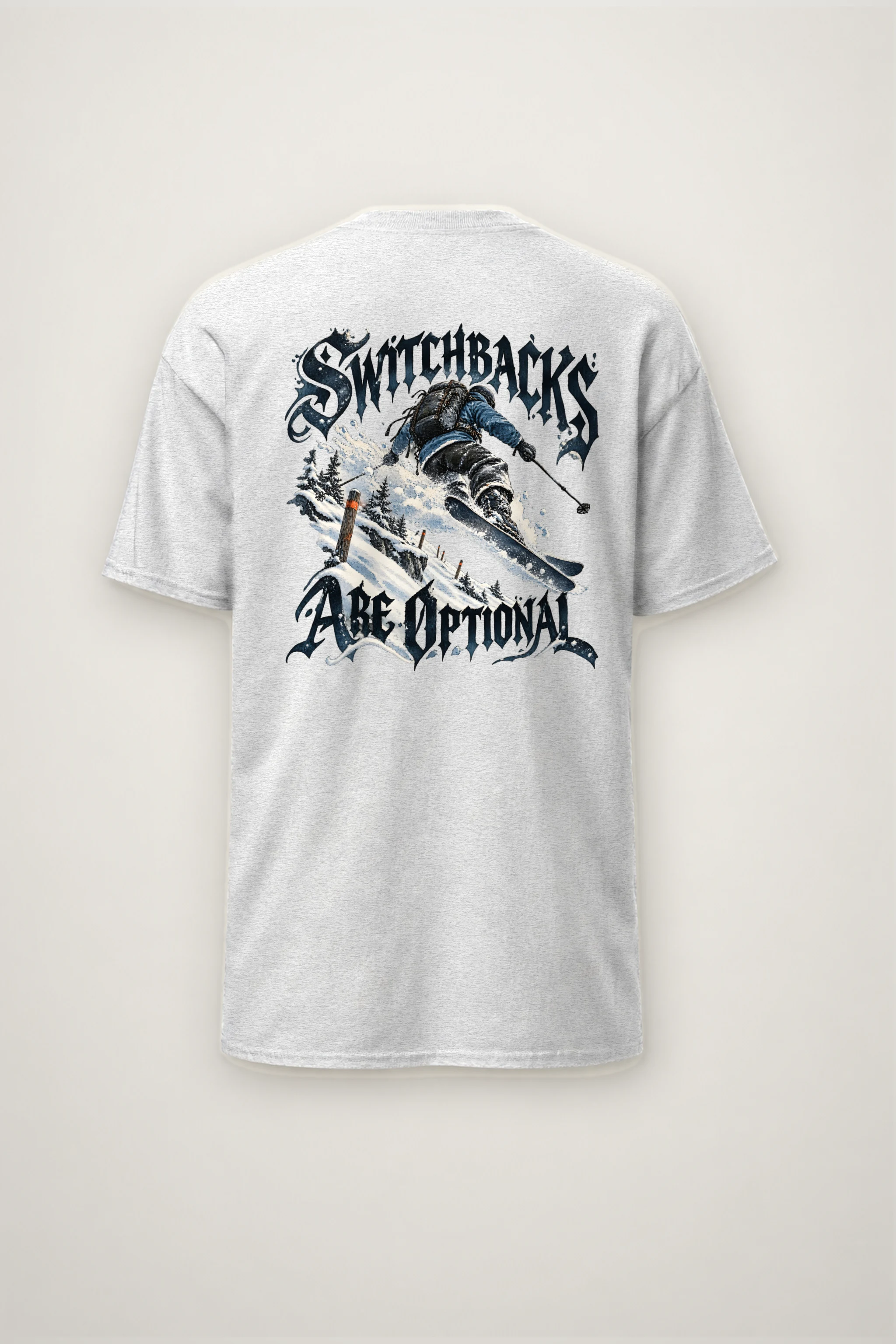 "Switchbacks Are Optional" Heavyweight Unisex Crewneck T-shirt