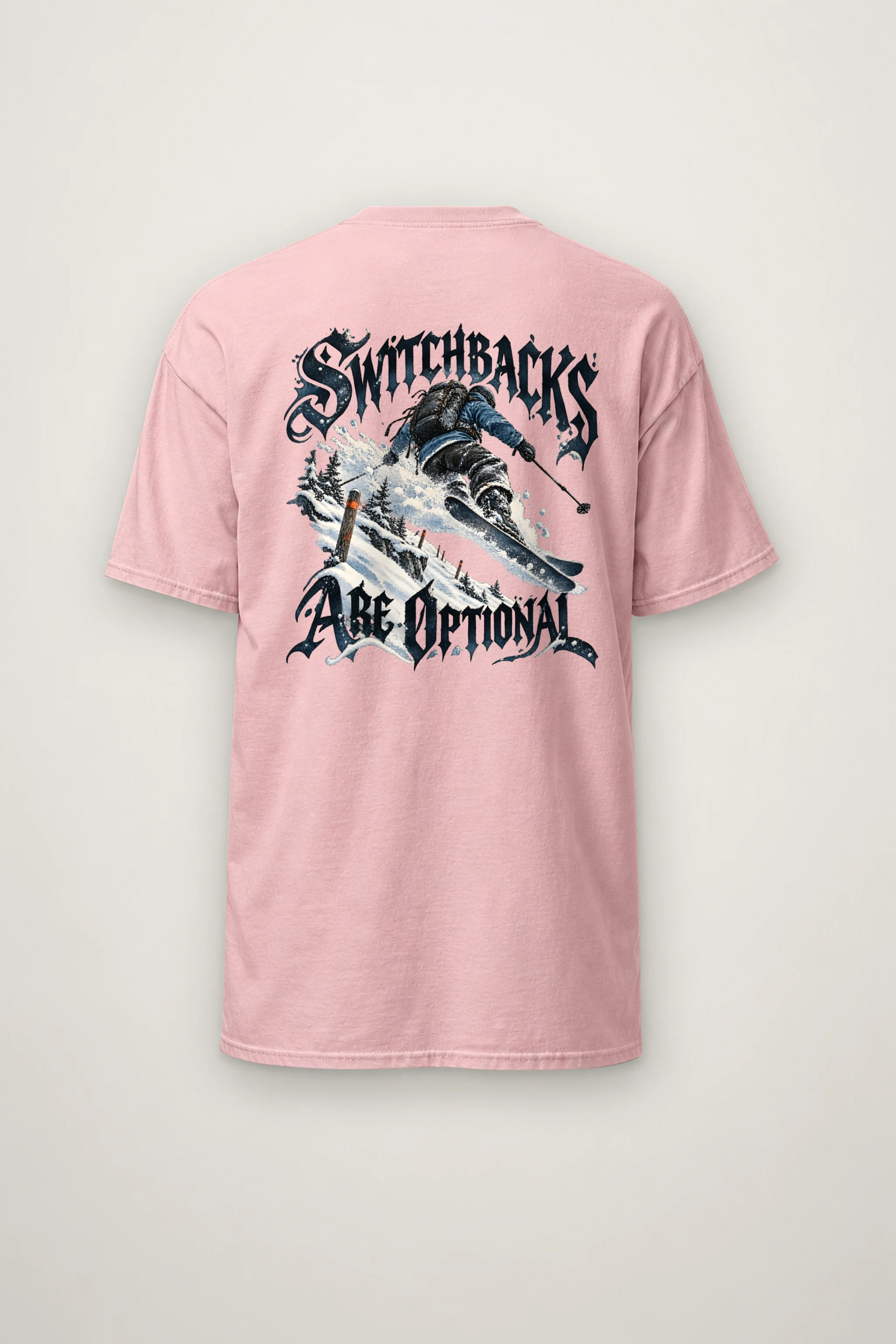 "Switchbacks Are Optional" Heavyweight Unisex Crewneck T-shirt