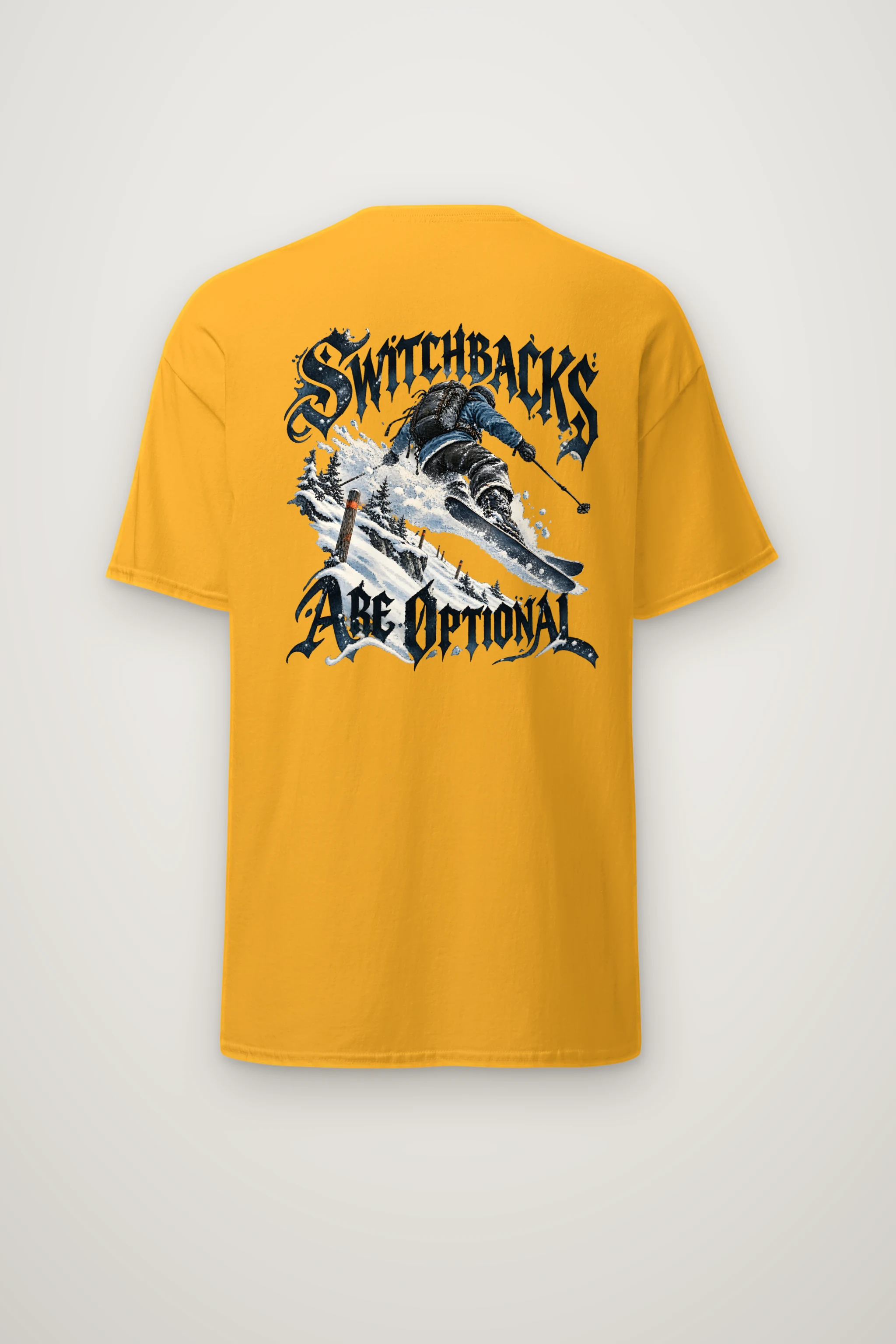 "Switchbacks Are Optional" Heavyweight Unisex Crewneck T-shirt