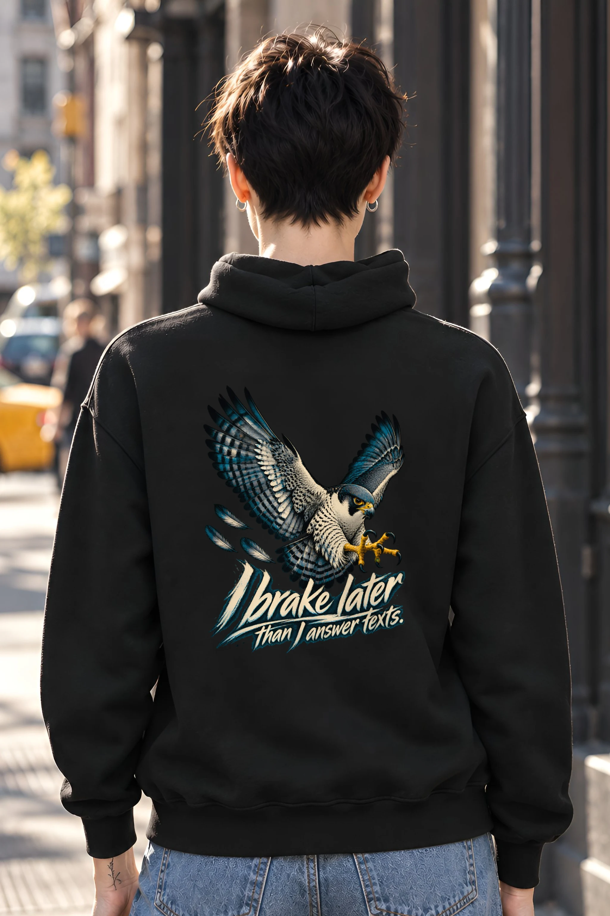 "Swooping Falcon" Unisex Pullover Hoodie