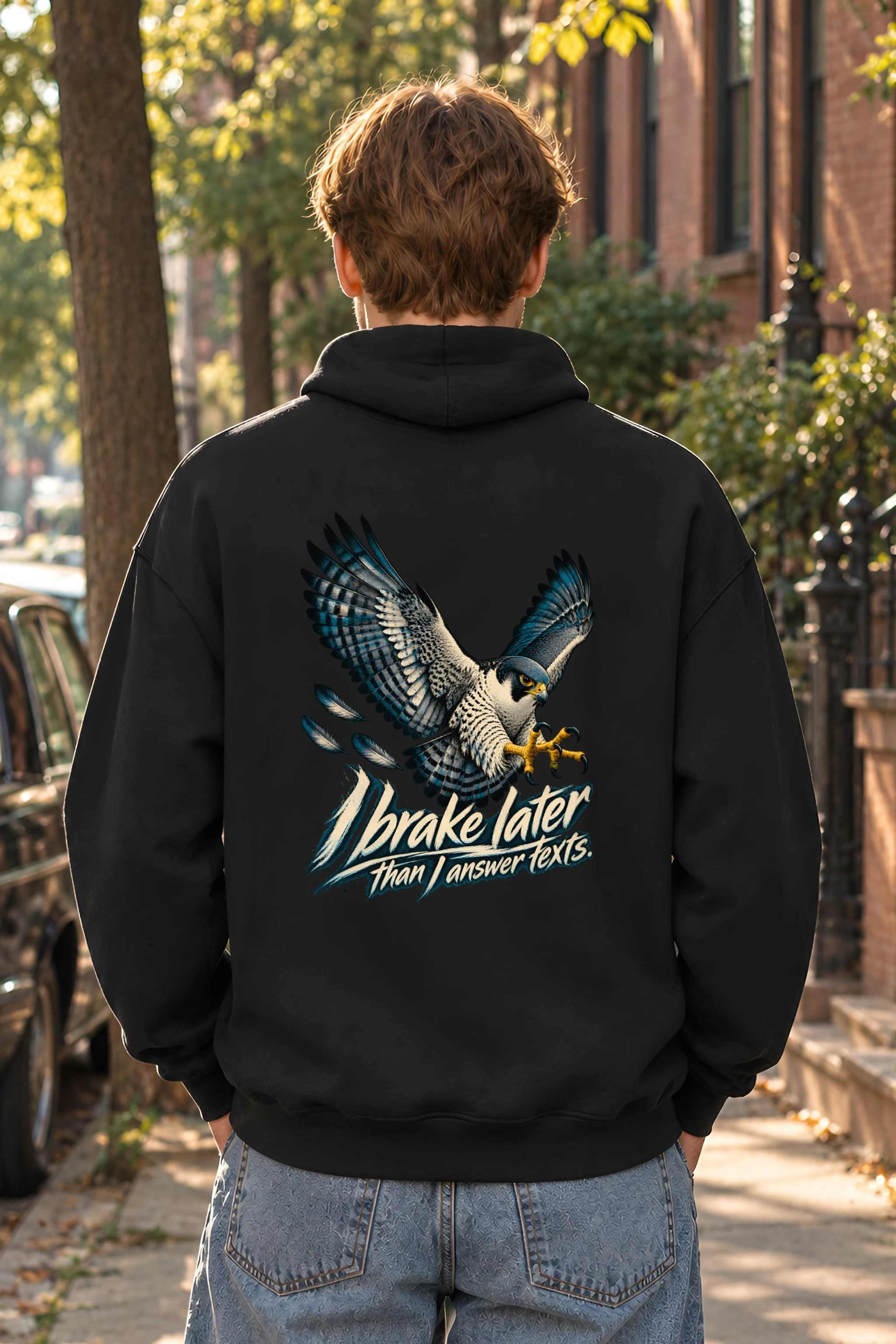 "Swooping Falcon" Unisex Pullover Hoodie