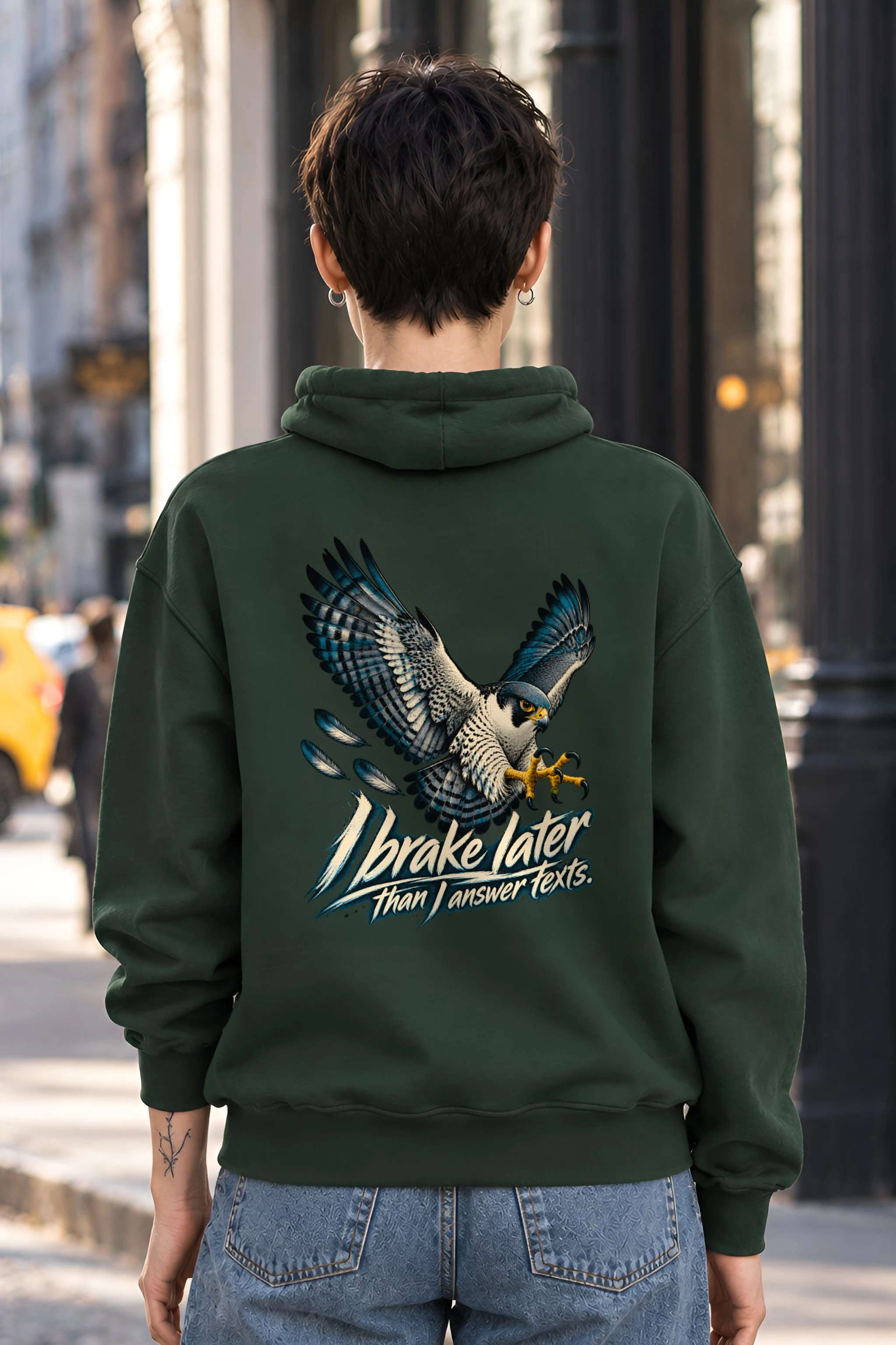 "Swooping Falcon" Unisex Pullover Hoodie