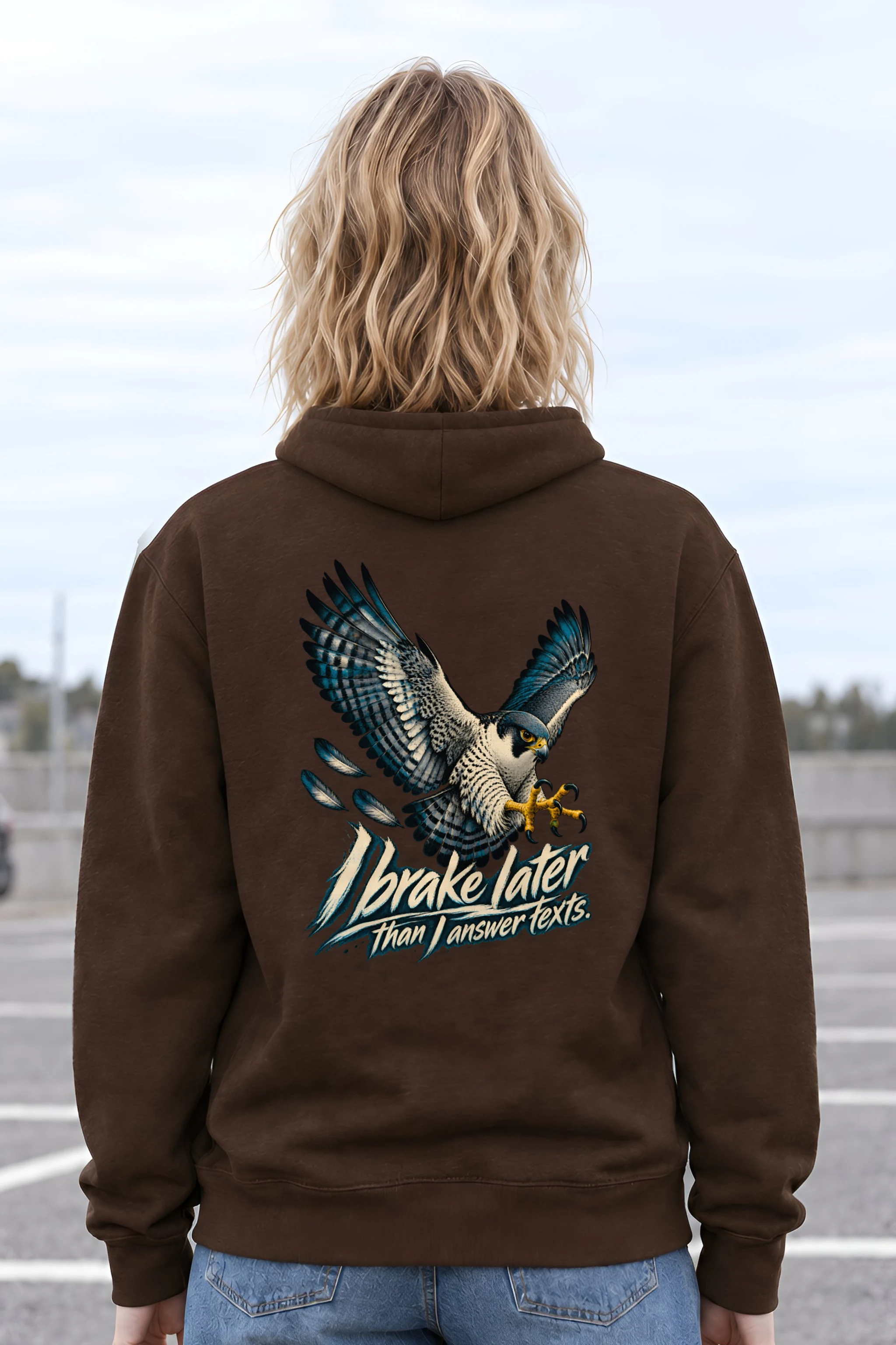 "Swooping Falcon" Unisex Pullover Hoodie
