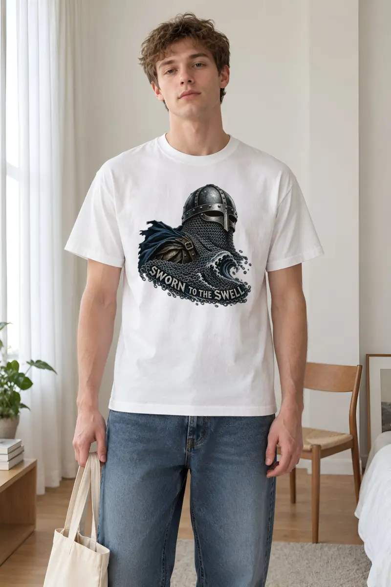 “Sworn to the Swell” Heavyweight Unisex Crewneck T-shirt