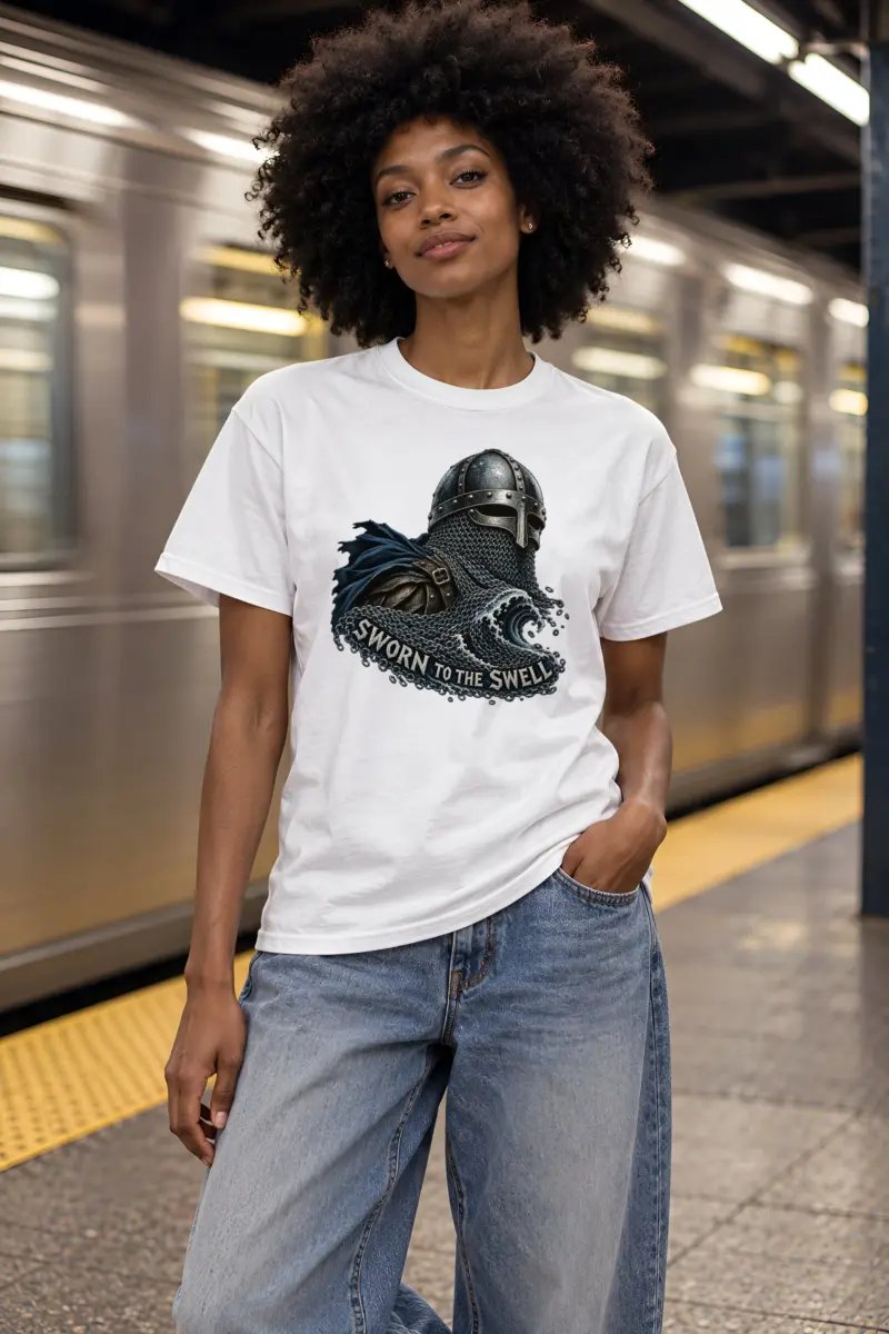 "Sworn to the Swell" Heavyweight Unisex Crewneck T-shirt