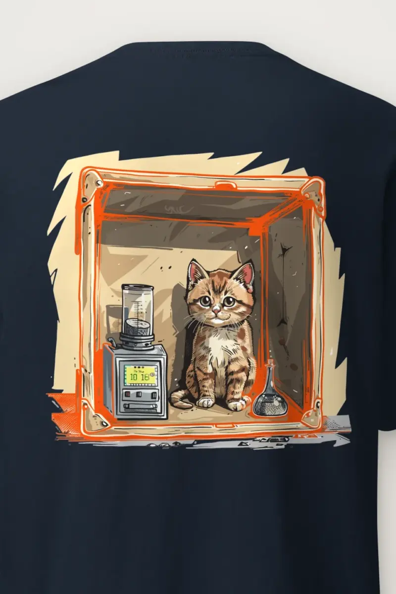 "Tabby Device Box" Heavyweight Unisex Crewneck T-shirt