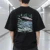 "Taebaeksan Read Where the Ridge Opens" Men's Oversized Heavyweight Crewneck T-Shirt