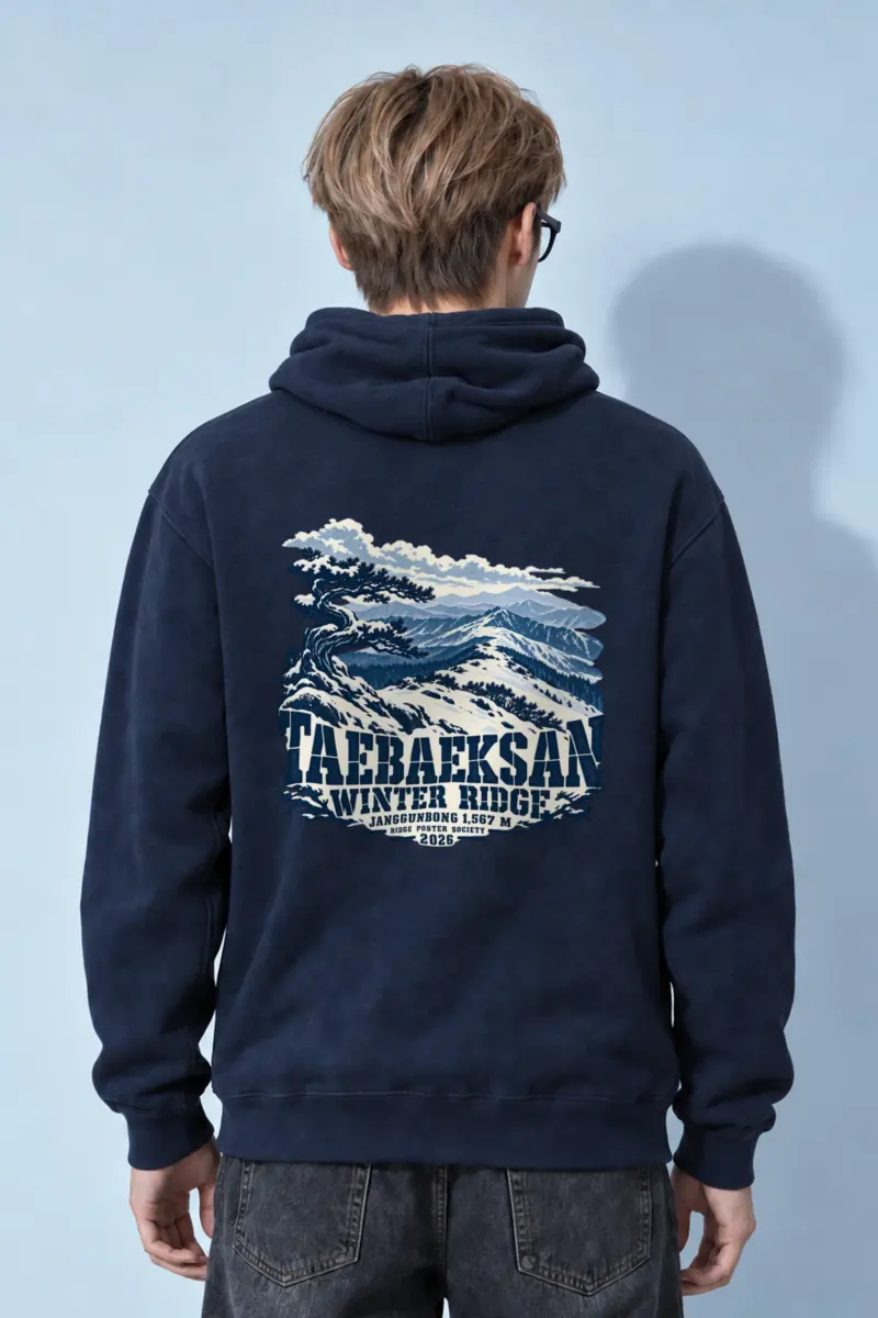 "Taebaeksan Winter Ridge" Heavy Blend Unisex Pullover Hoodie