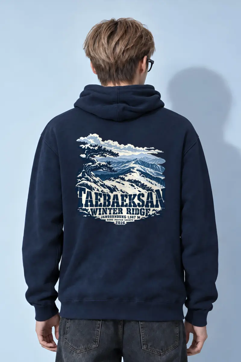 "Taebaeksan Winter Ridge" Heavy Blend Unisex Pullover Hoodie