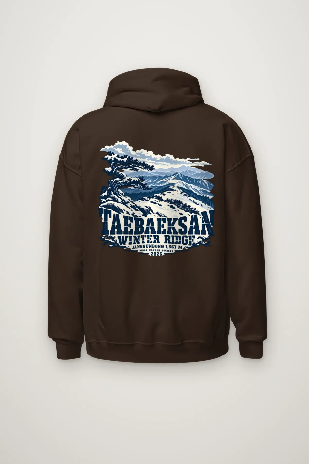 "Taebaeksan Winter Ridge" Heavy Blend Unisex Pullover Hoodie
