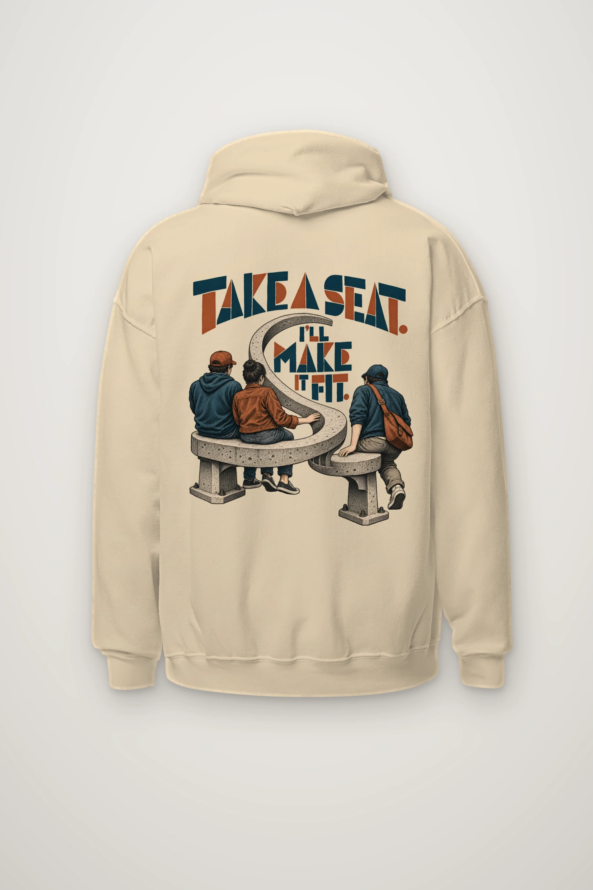 "Take a Seat, I'll Make It Fit" Heavy Blend Unisex Pullover Hoodie