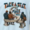 "Take a Seat. I'll Make It Fit." Heavyweight Unisex Crewneck T-shirt