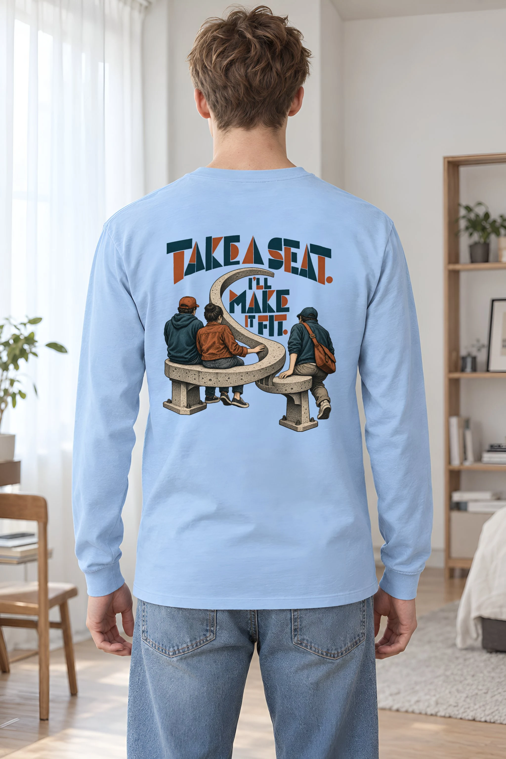 "Take a Seat, I'll Make It Fit" Unisex Longsleeve T-shirt