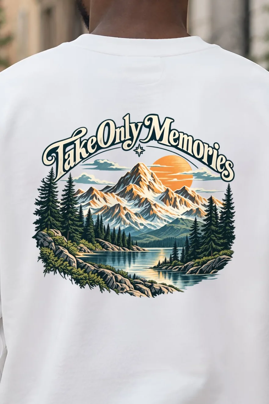 "Take Only Memories" 1 Crewneck Sweatshirt - the graphic up close
