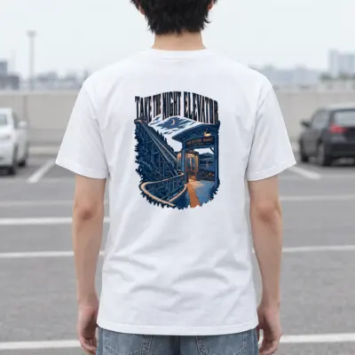 "Take the Night Elevator" Heavyweight Unisex Crewneck T-shirt