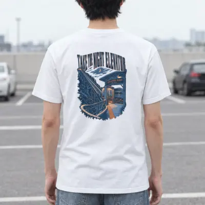"Take the Night Elevator" Heavyweight Unisex Crewneck T-shirt