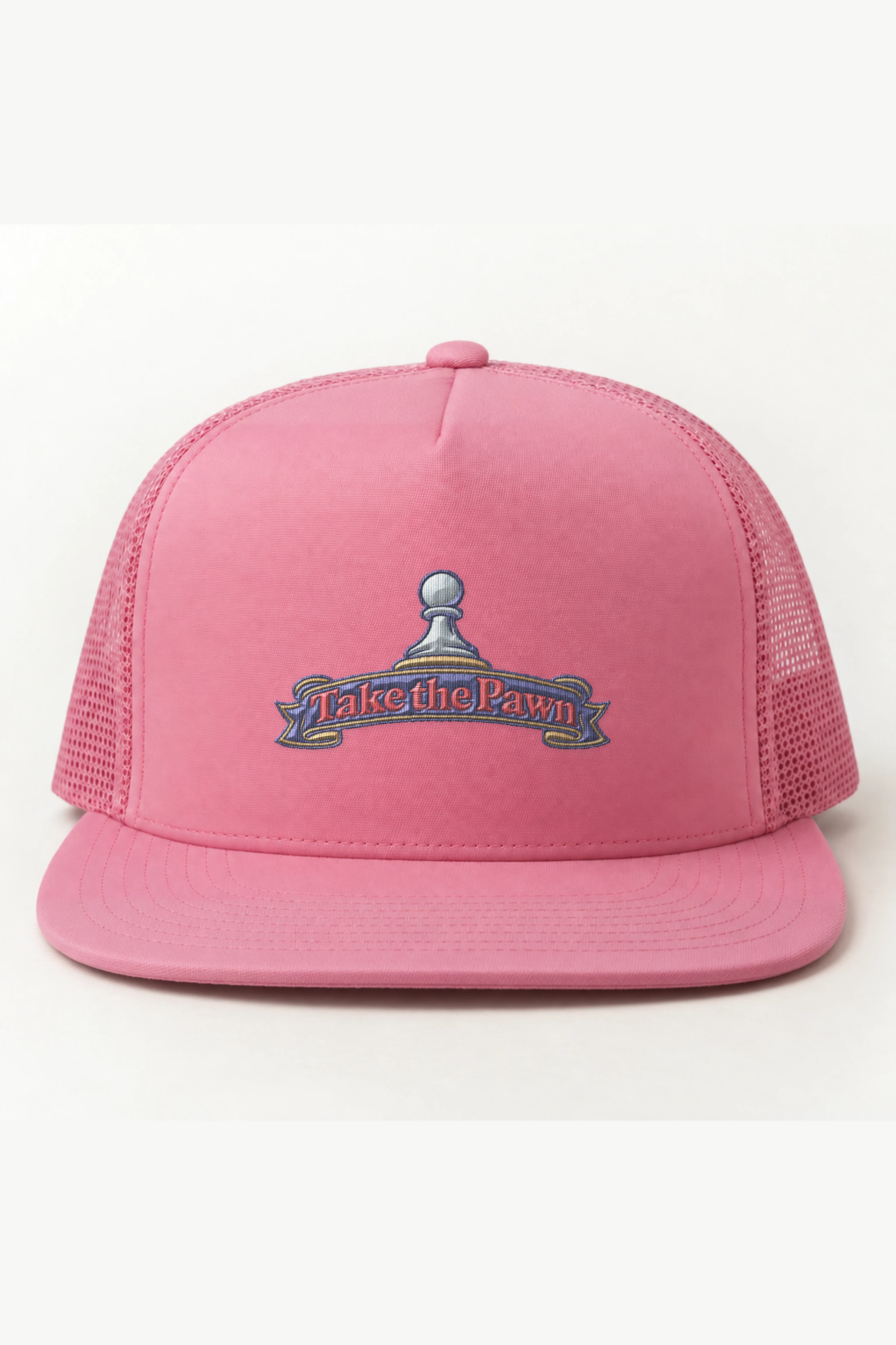 "Take the Pawn" 5 Panel Trucker Cap · Embroidered