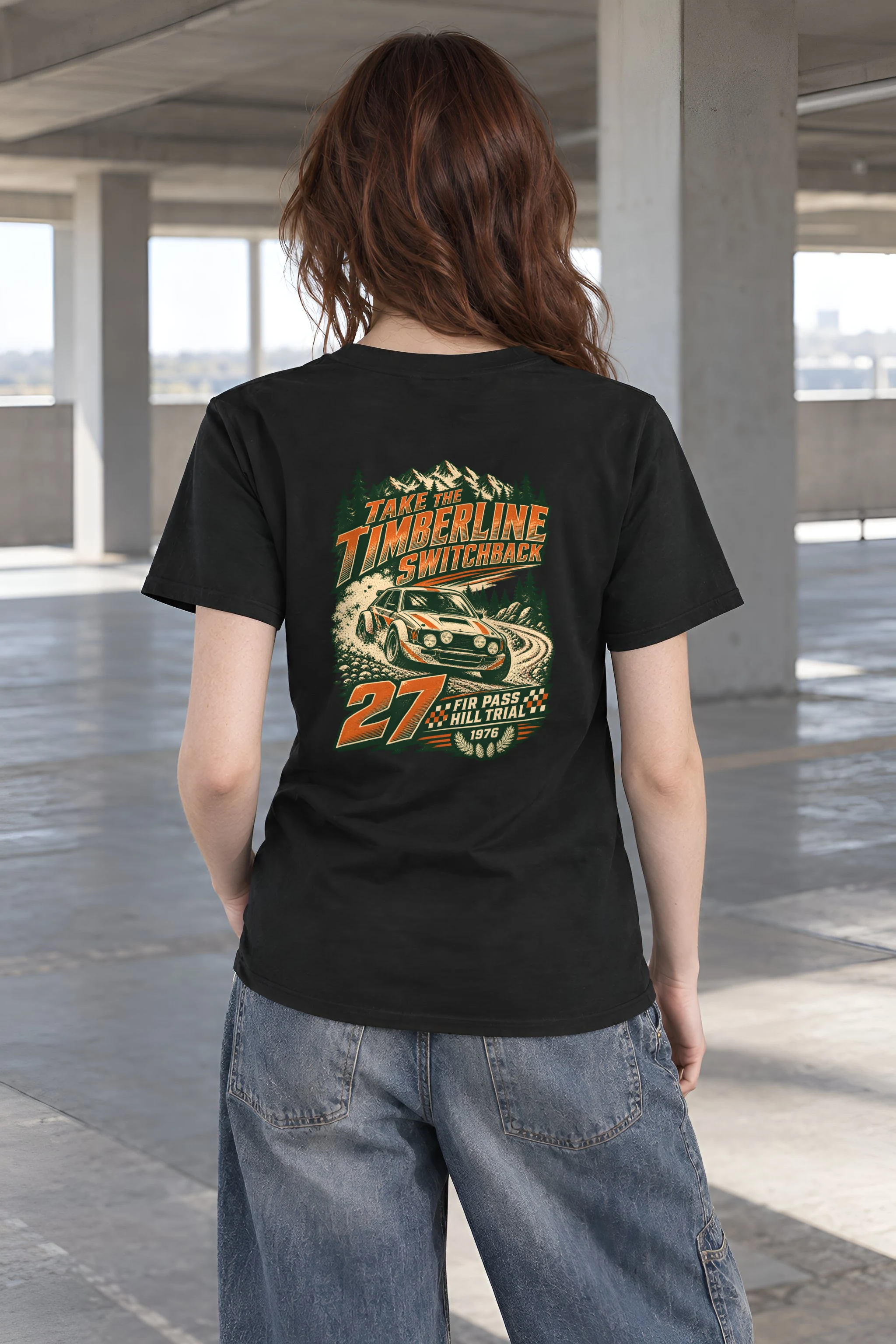 "Take the Timberline Switchback" Heavyweight Unisex Crewneck T-shirt